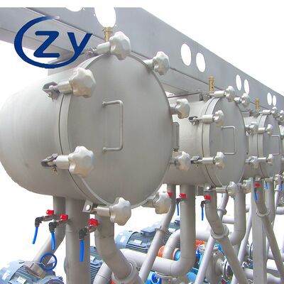 Nitelik kirliliğini sürekli olarak kaldırmak için kompakt çokiklon kümesi