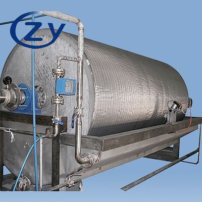 2-8t/h nişasta su çekme ekipmanları için sürekli çalışan paslanmaz çelik SS304 vakum davul filtri