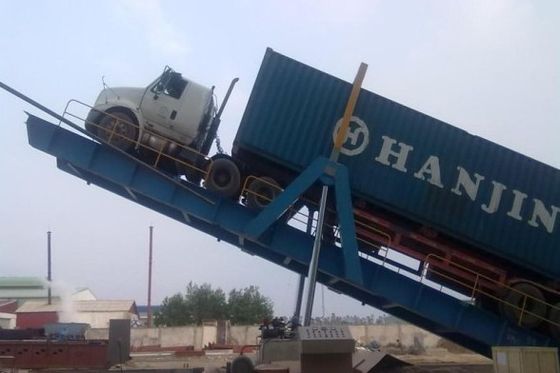 Hidrolik Kamyon Yükleme Platformu 400mm Lip Mobil Boşaltma Rampası